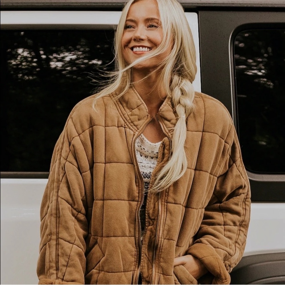 Free People Quilted Dolman PufferJacket